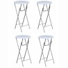 vidaXL Tavoli da Bar Set 4 pz con Ripiano in MDF Bianco