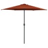 vidaXL Ombrellone da Giardino Palo in Alluminio 270x246 cm Terracotta