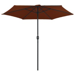 vidaXL Ombrellone da Giardino Palo in Alluminio 270x246 cm Terracotta