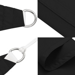 vidaXL Parasole a Vela Oxford Rettangolare 2x3 m Nero