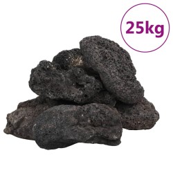 vidaXL Rocce Vulcaniche 25 kg Nere 10-30 cm