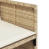 vidaXL Set da Pranzo da Giardino 9 pz con Cuscini Beige in Polyrattan