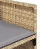 vidaXL Set Pranzo da Giardino 13 pz con Cuscini Beige Misto Polyrattan