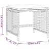 vidaXL Sgabelli Giardino con Cuscini 4pz Marroni 41x41x36cm Polyrattan