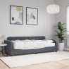 vidaXL Divano Letto con Materasso Grigio Scuro 80x200 cm in Velluto