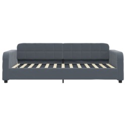 vidaXL Divano Letto con Materasso Grigio Scuro 80x200 cm in Velluto