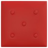 Pannelli Murali 12 pz Rosso Vino 30x30 cm Similpelle 1,08 m²