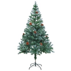 Albero di Natale Artificiale Satinato con Pigne 150 cm