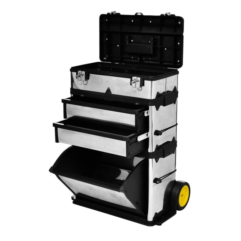 vidaXL Trolley Porta Attrezzi con 3 Componenti