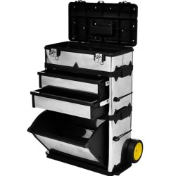 vidaXL Trolley Porta Attrezzi con 3 Componenti