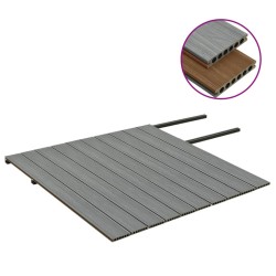 Listoni Decking WPC con Accessori Marroni e Grigi 20m² 2,2 m