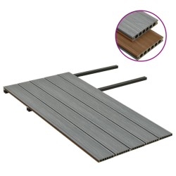 vidaXL Listoni Decking WPC con Accessori Marroni e Grigi 10 m² 2,2 m