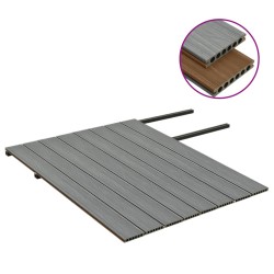 vidaXL Listoni Decking WPC con Accessori Marroni e Grigi 16 m² 2,2 m