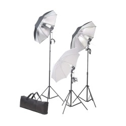 Illuminazione Studio Fotografico: 24 Watt Treppiedi e Ombrelli