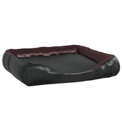 Cuccia per Cani Nera e Marrone 120x100x27 cm in Similpelle