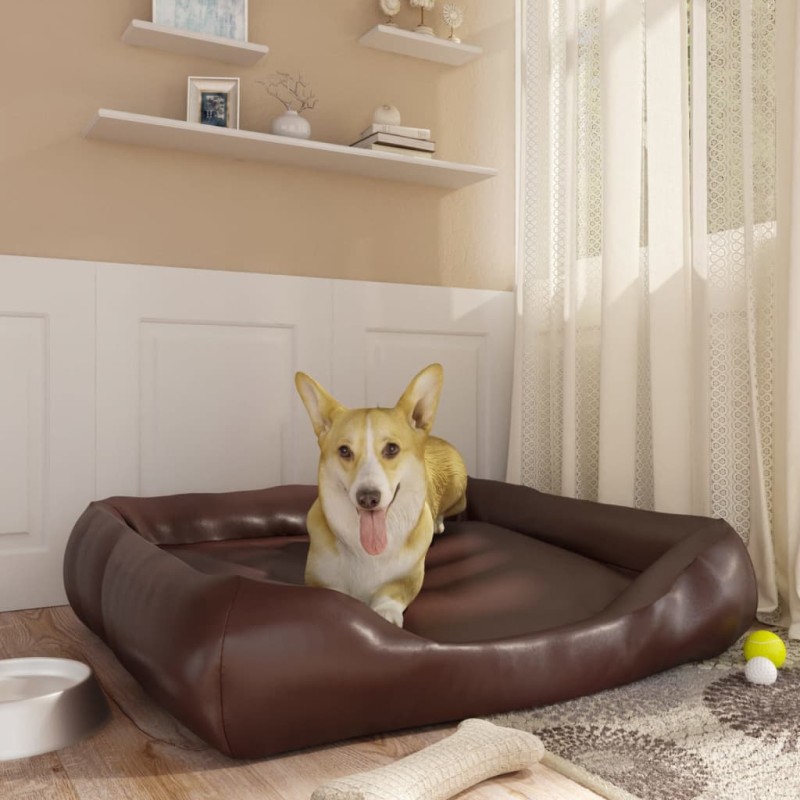 vidaXL Cuccia per Cani Marrone 80x68x23 cm in Similpelle