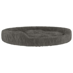 Lettino per Cani Grigio Scuro 110x90x23 cm Peluche