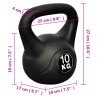 vidaXL kettlebell 10 kg 21 x 21 x 30 cm