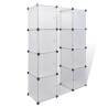 Armadio Modulare con 9 Scomparti 37x115x150 cm Bianco