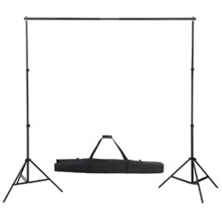 Set Studio Fotografico Fondale Nero 600x300 cm e Luci