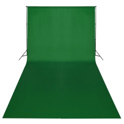 Set Studio Fotografico Fondale Verde 600x300 cm e Luci