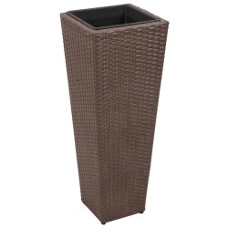 vidaXL Letti Rialzati da Giardino 3 pz in Polyrattan Marrone