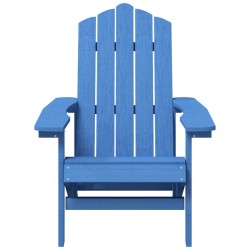   Sedia da Giardino con Tavolo Adirondack in HDPE Blu