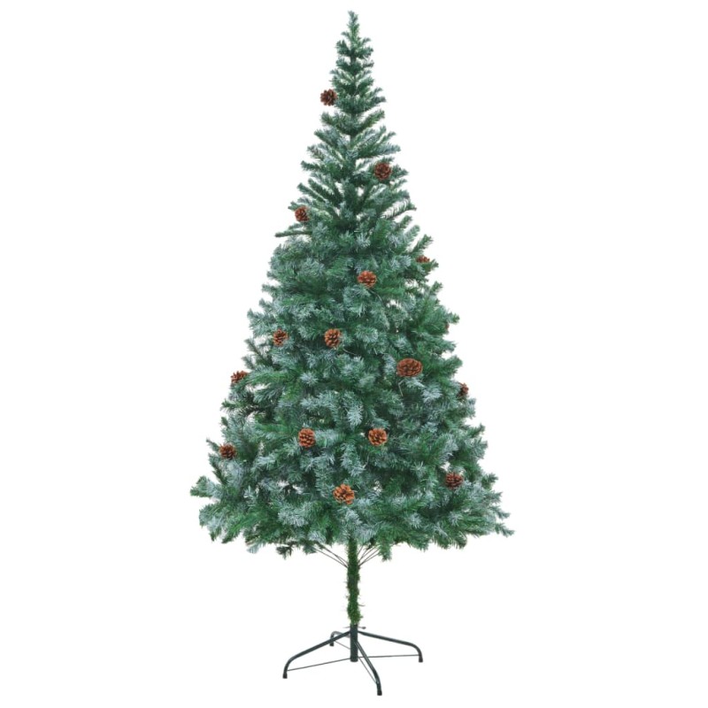 Albero di Natale Artificiale con Pigne 210 cm