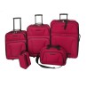 vidaXL Set da Viaggio Trolley e Borse 5 pz Rosso