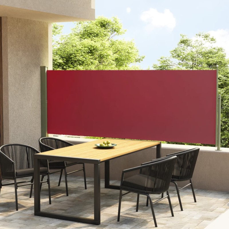   Tenda Laterale Retrattile per Patio 117x300 cm Rossa