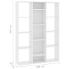   Libreria/Divisorio Bianco 100x24x140 cm in Legno Ingegnerizzato