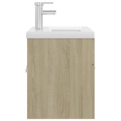   Mobile Bagno con Lavabo Integrato Rovere Sonoma in Truciolato