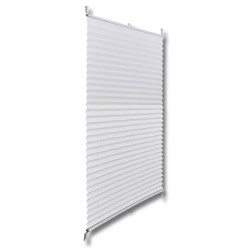 vidaXL Tenda plissè 100x125cm bianca