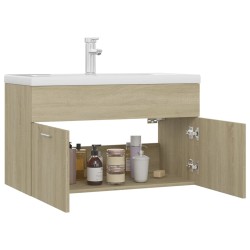   Mobile Bagno con Lavabo Integrato Rovere Sonoma in Truciolato