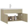   Mobile Bagno con Lavabo Integrato Rovere Sonoma in Truciolato