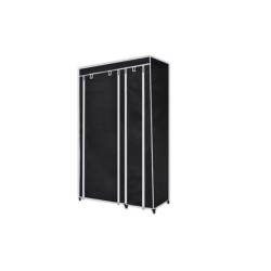 vidaXL Armadio Guardaroba Pieghevole Nero 110 x 45 x 175 cm