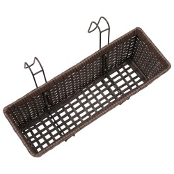 vidaXL Fioriera Trapezoidale in Rattan 2 pz 50 cm per Balcone Marrone