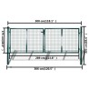 vidaXL Cancello per Giardino in Rete Metallica 289x175 cm/306x225 cm