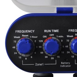 vidaXL Programmatore timer irrigazione elettronico automatico per orto 2 vie