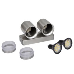 vidaXL Lampada LED a Parete Acciaio Inox con Testa a Cono