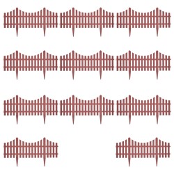 vidaXL Recinto per Prato 17 pz 10 m Marrone