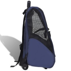 vidaXL Trolley Trasportino per Animali Pieghevole Multifunzione Blu