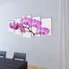 vidaXL 5 pz Set Stampa su Tela da Muro Orchidèa 200 x 100 cm