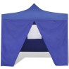 vidaXL Tenda Pieghevole Blu 3 x 3 m con 4 Pareti