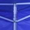 vidaXL Tenda Pieghevole Blu 3 x 3 m con 4 Pareti