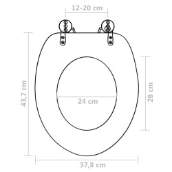   Coperchio da Toilette in MDF con Modello Gocce d'Acqua