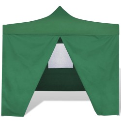   Tenda Pieghevole Verde 3 x 3 m con 4 Pareti