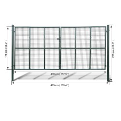 Cancello a Rete per Giardino 415 x 225 cm / 400 x 175 cm