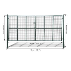 Cancello a Rete per Giardino 415 x 250 cm / 400 x 200 cm