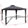   Gazebo con Tetto 3x3 m Grigio Scuro